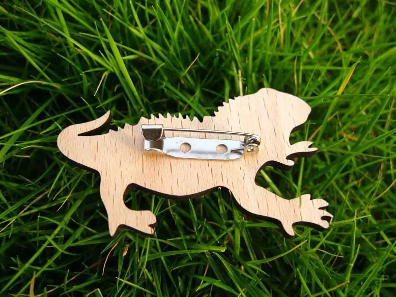 Tuatara брошь дерево мода ювелирные изделия