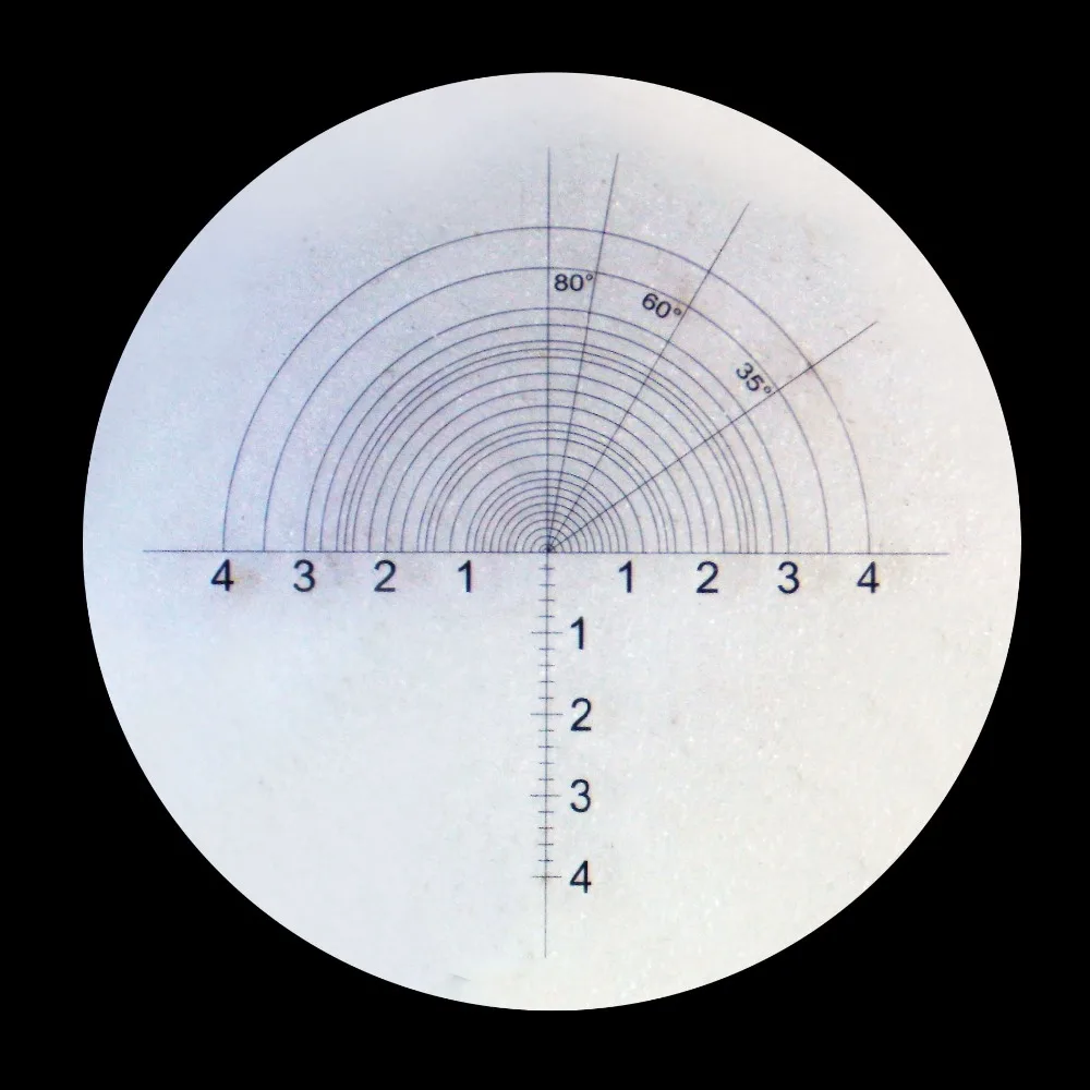 Microscope Stage Micrometer D=15.5 mm DIV=0.1mm Calibration Slide With measurement Scales