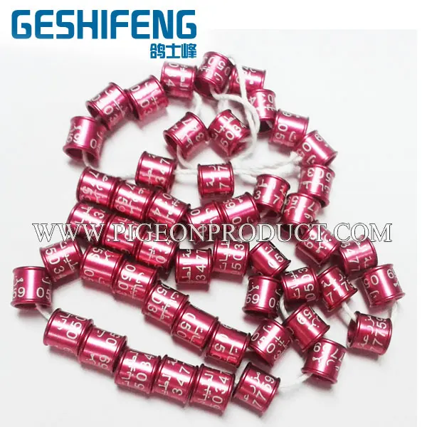 Pigeon bird foot rings with material aluminium colorful leg band rings