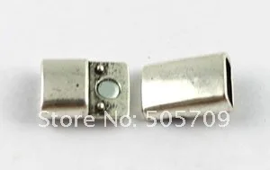 45 Sets Тибетского серебра магнит застежка для 10x4 мм кожаный шнур A13407