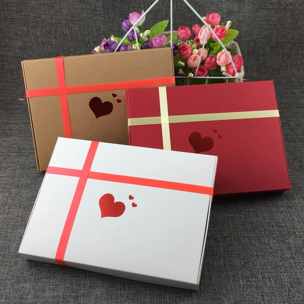 

50pcs Brown Kraft Craft Paper Jewelry Pack Boxes Small Gift Box For Biscuits Handmade Soap Wedding Party Candy gift Box