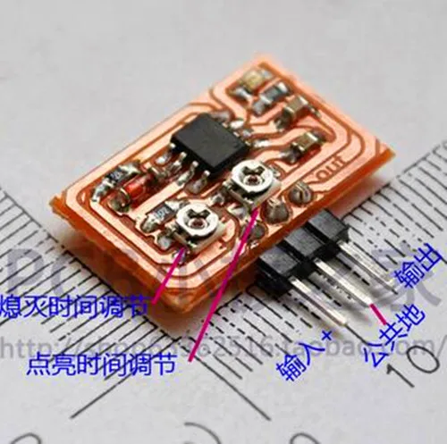 Бесплатная доставка! Настраиваемая лампа схема генератора 555 с контактом красным