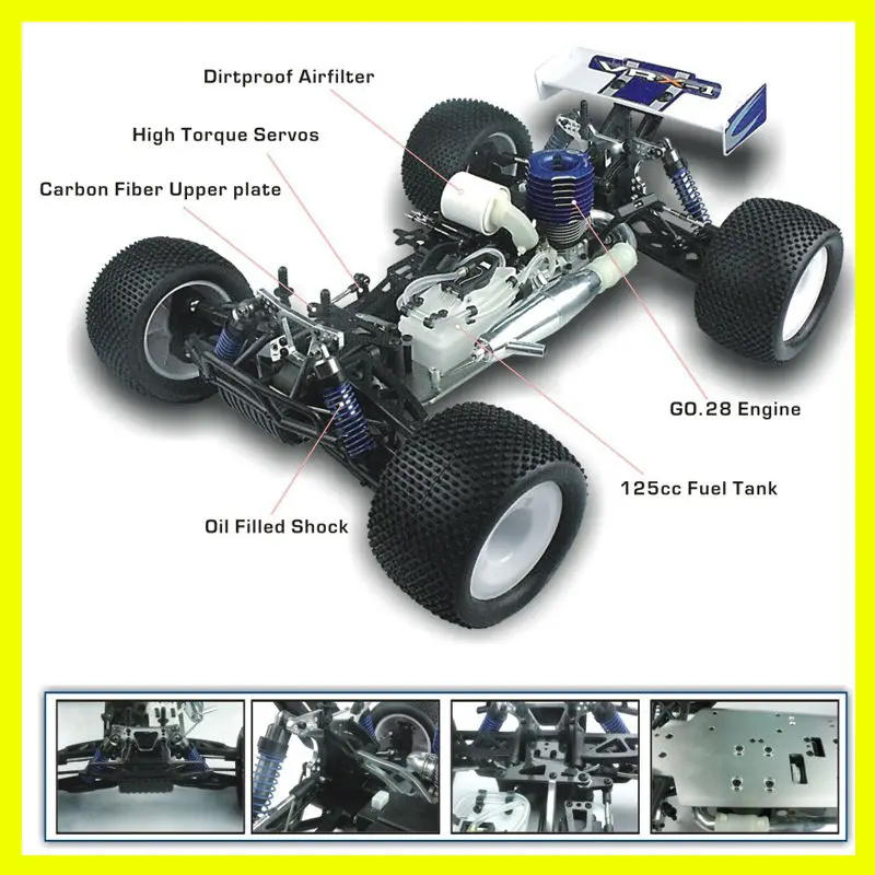 Vrx racing 1/8 масштаб 4WD Nitro Powered RC автомобиль, бензиновый RC автомобиль