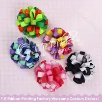 新しい販売2.75 インチ カラフル な リボン弓女性バレッタ弓で クリップ ヘア アクセサリー用の女の子と女性、 20 ピース/ロット