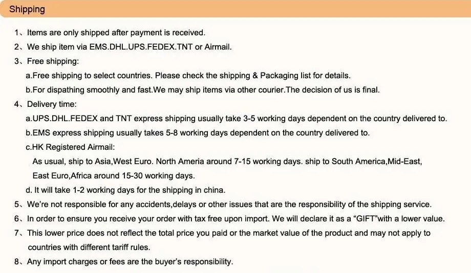 SHIPPING