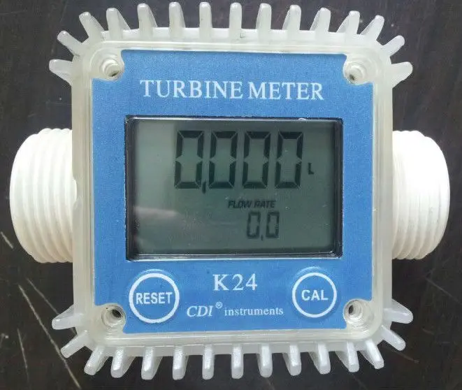 CDI-C06 1 дюймов синий или синий Алюминиевый турбинный цифровой измерительный дизельный расходомер K24 для подсчета объема топлива