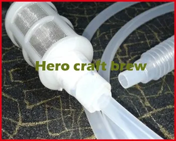

Usefull Home Brew Syphon filter Pack With Tap and Sediment Stopper With S. Steel Filter ball and Pump For Beer/Wine Making