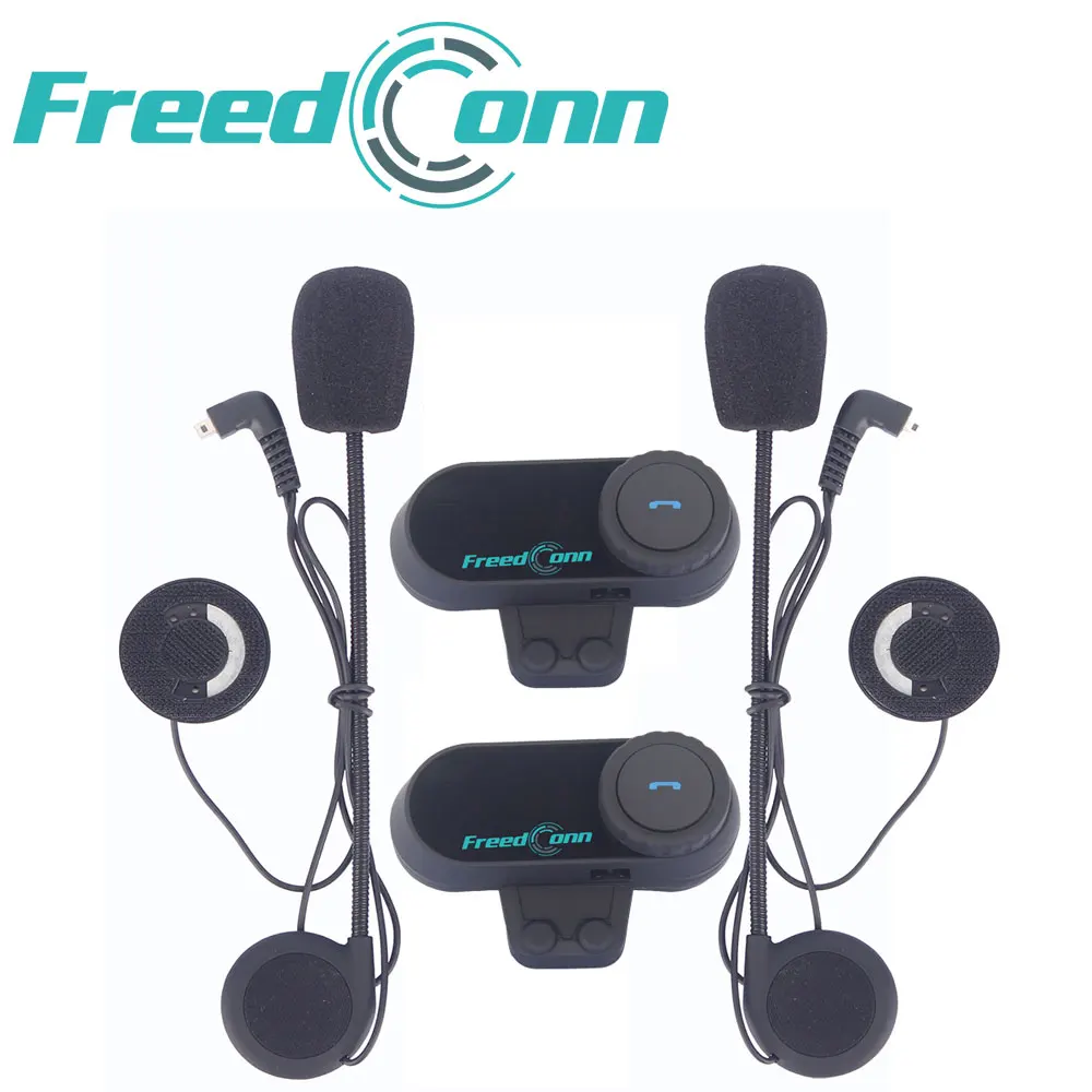 Online 2 PCS FreedConn TCOM OS 100m BT Bluetooth Motorrad Helm Intercom Sprech Headset Mit FM + Fest Mikrofon öffnen helm