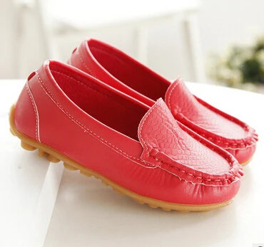 SY088Red Новая модная детская обувь, размер 21-36, детские кроссовки из искусственной кожи, обувь для малышей, водонепроницаемые мокасины для мальчиков и девочек, мягкие слипоны, 8 цветов, SY068 - Цвет: SY088Red