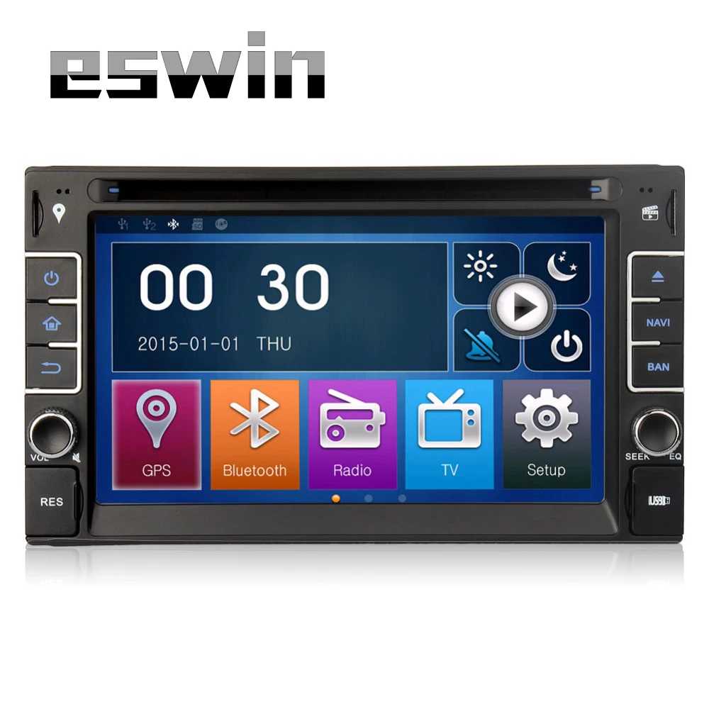  2din universal Car Radio Double 2 din Car Headunit  DVD Player GPS Navigation In dash Car PC Stereo video Free Map FM AM MP3 SD 