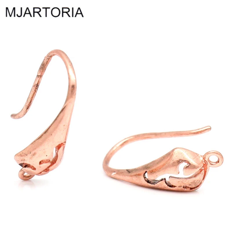 

HOT 10PCs Ear Wire Hooks Earring Findings Pattern Carved Copper Tone 18mmx10mm (Over $129 Free Express)