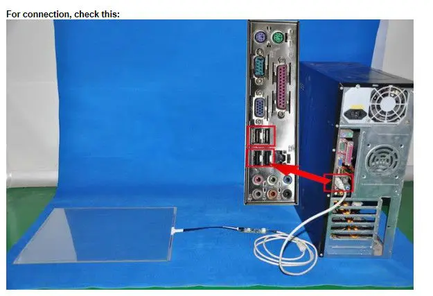 10,4 дюймов 5 проводная резистивная сенсорная панель USB для 10," ЖК-панель 229x174 мм