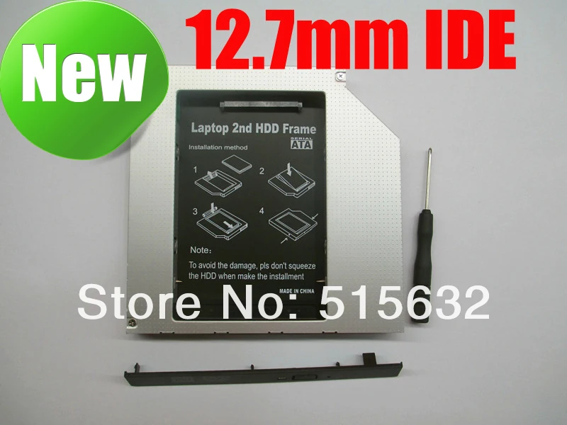 IDE на SATA жесткий диск Caddy на оптический CD Bay адаптер мм 12,7 мм Универсальный 2nd HDD Caddy ноутбуки