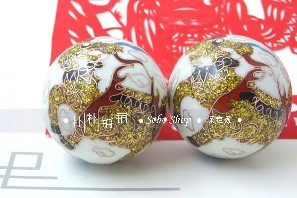 50 мм китайские шарики baoding w/gold kirin, fadeless в нескольких цветах. Перегородчатая здоровья стресс шары. Красная бумажная коробка
