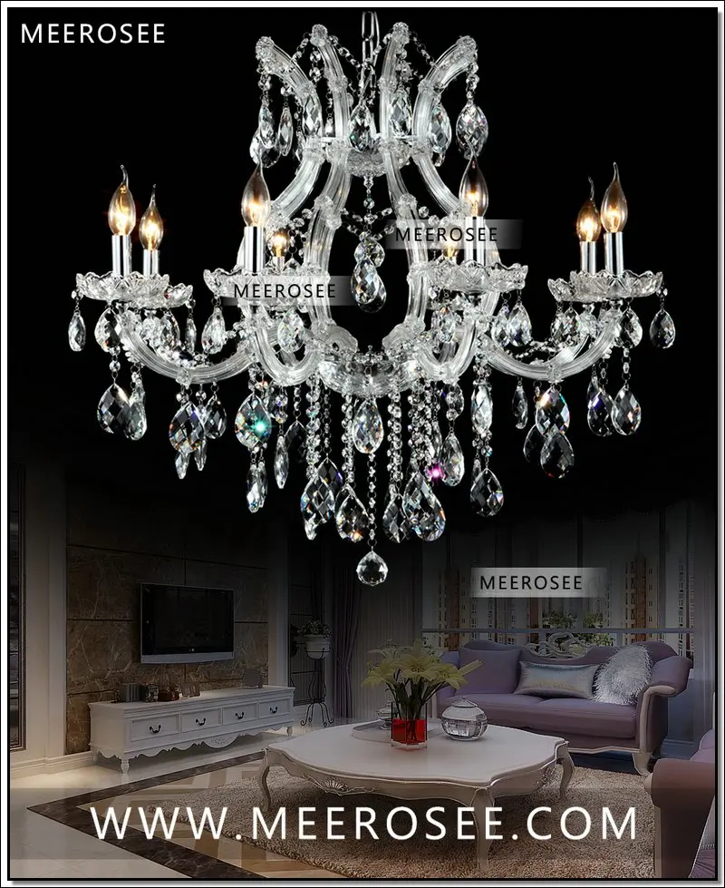 Хит продаж Мария-Терезия Ясно Белый хрустальная люстра лампа Блеск Cristal Pendelleuchte светильник наивысшего качества 8 Огни