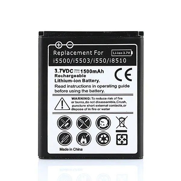 Запасная батарея для телефона 1500 мАч AB474350BU для samsung Galaxy 5 i5500 B7722 Europa i5503 i550 i8510