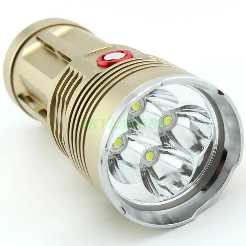 Uniquefire King 4* XM-L2 2 режима 5000-Lumen пустынный желтый светодиодный фонарик(4*18650