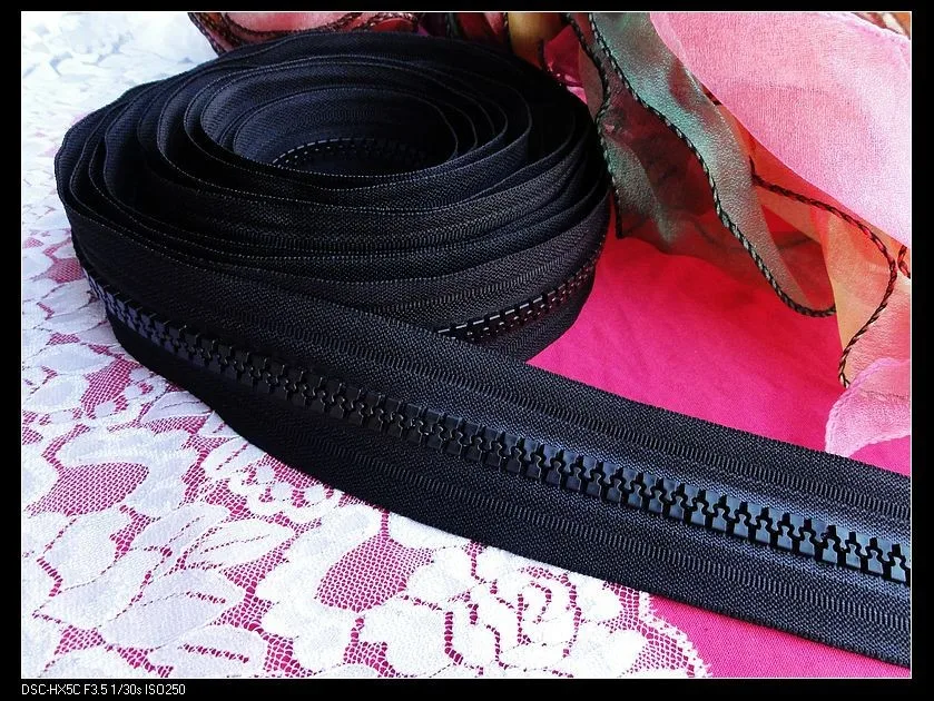 8# резиновая молния для DIY сумки для одежды 2 м+ 2 шт ползунки черная молния для яхты парусник одежды