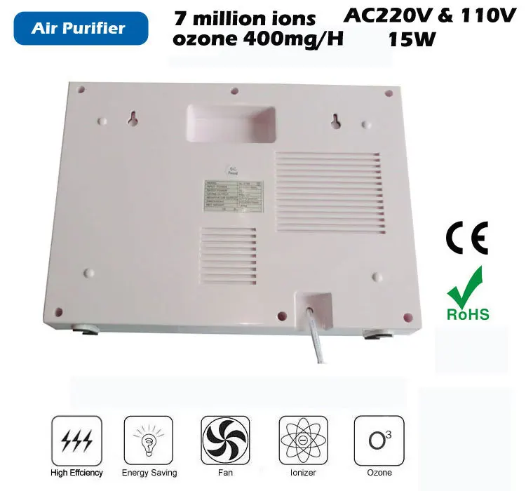 Hoem очиститель воздуха 220 В 110 В мощность 14 Вт, генератор озона output 400 мг/ч ионизатор плотность 7 миллионшт/см3 генератор анионов