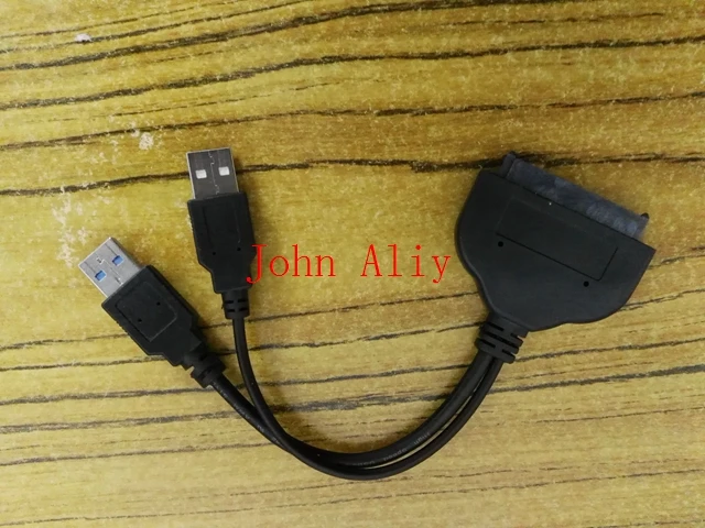 Дешевый черный USB 3,0 на SATA 22Pin кабель питания данных адаптер 2,5 дюйма драйвер жесткого диска