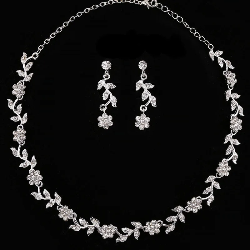 Womens Wedding Jewellery Sets Fashion Bride Earrings Pendant Necklace+earrings Jewelry Wedding