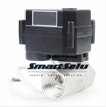 

Free shipping 3/4" DN20 DC12V Motorized Ball Valve,SS304 Position Feedback CR-05 Electrical Valve