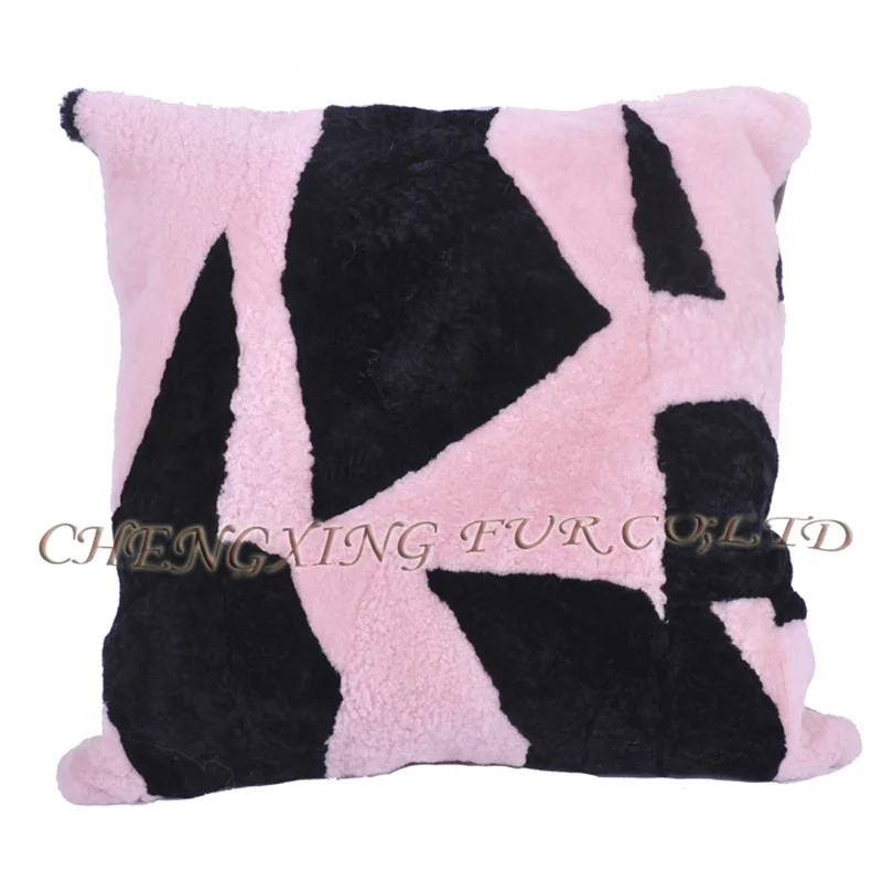 pink and black CX-D-97A, новые продукты, модные чехлы для дивана из натурального овечьего меха - Цвет: pink and black