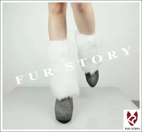 Fur Story/080102 г., гетры с натуральным кроличьим мехом, женские гетры для ног, 7 цветов, длина 23 см, гетры с натуральным кроличьим мехом