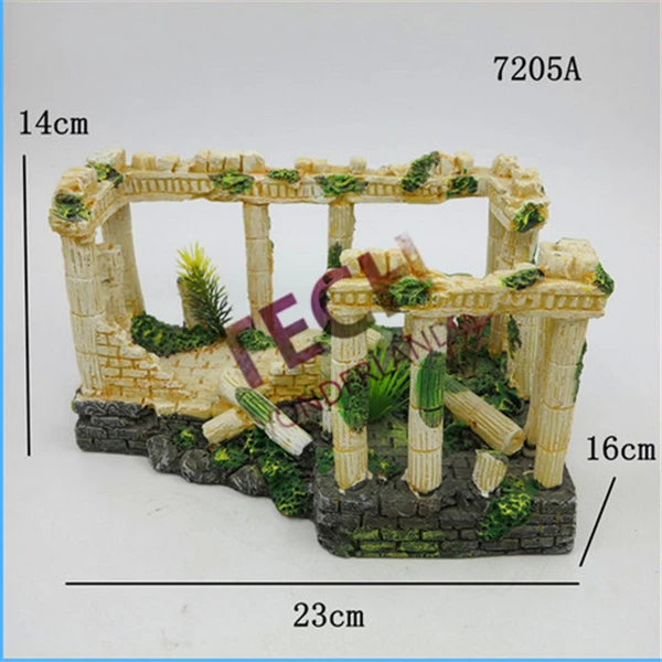 7205a Aquarium Rome Column Decorating Resin Fish Tank Cave