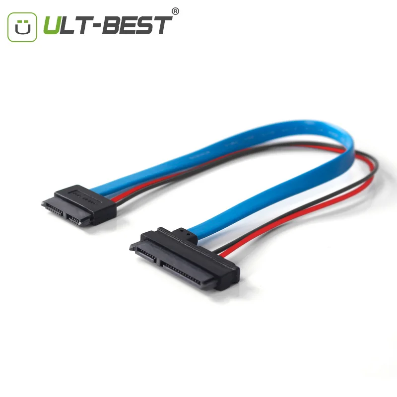 Кабель SATA 5 В серия ATA 22Pin 7 + 15 to Slimline 13Pin 6 F/F коннектор 30 см/1 фута/12 дюймов|slimline sata|sata