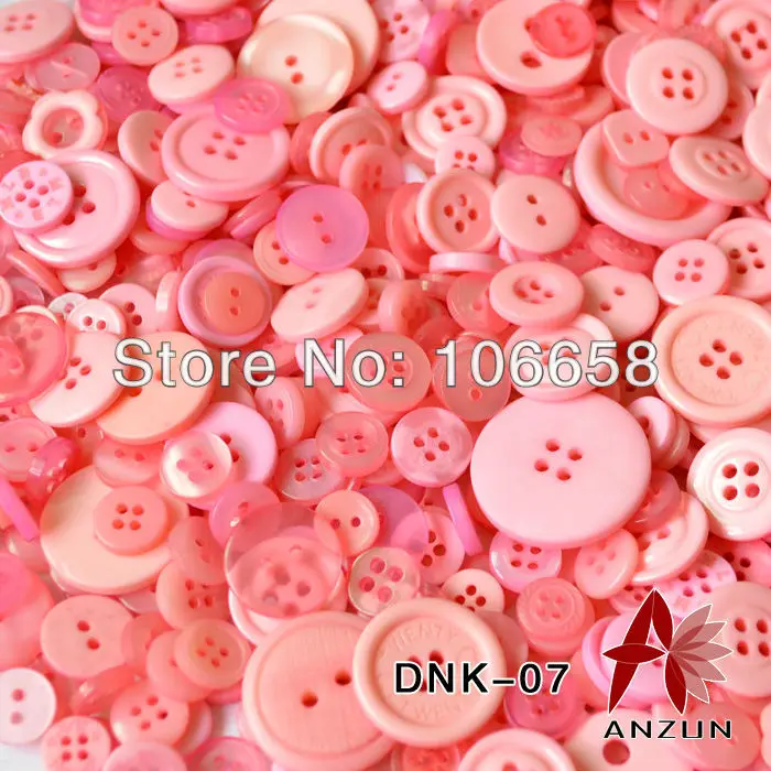 DNK 07 Light pink 100 г Смешанные пуговицы DNK-32 модная пуговица для рукоделия и кнопки DIY светло-зеленый - Цвет: DNK 07 Light pink