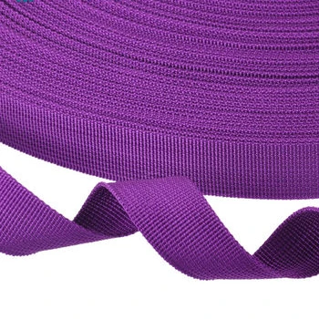purple 25 мм шириной 10,94 ярдов(10 м)/лот чистый цвет утолщение PP лямки, плетеный ремень, рюкзак ремень - Цвет: purple
