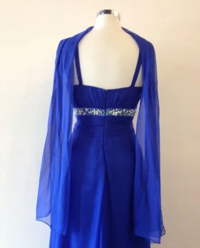 Бесплатная доставка Новая мода 2018 Макси vestido formales Длинные платье для выпускного вечера Кристалл Королевский Синий Выпускные платья