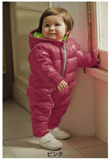Новое поступление, розничная, модный детский зимний комбинезон с хлопковой подкладкой, цельный Рождественский комбинезон для детей от 6 месяцев до 2 лет