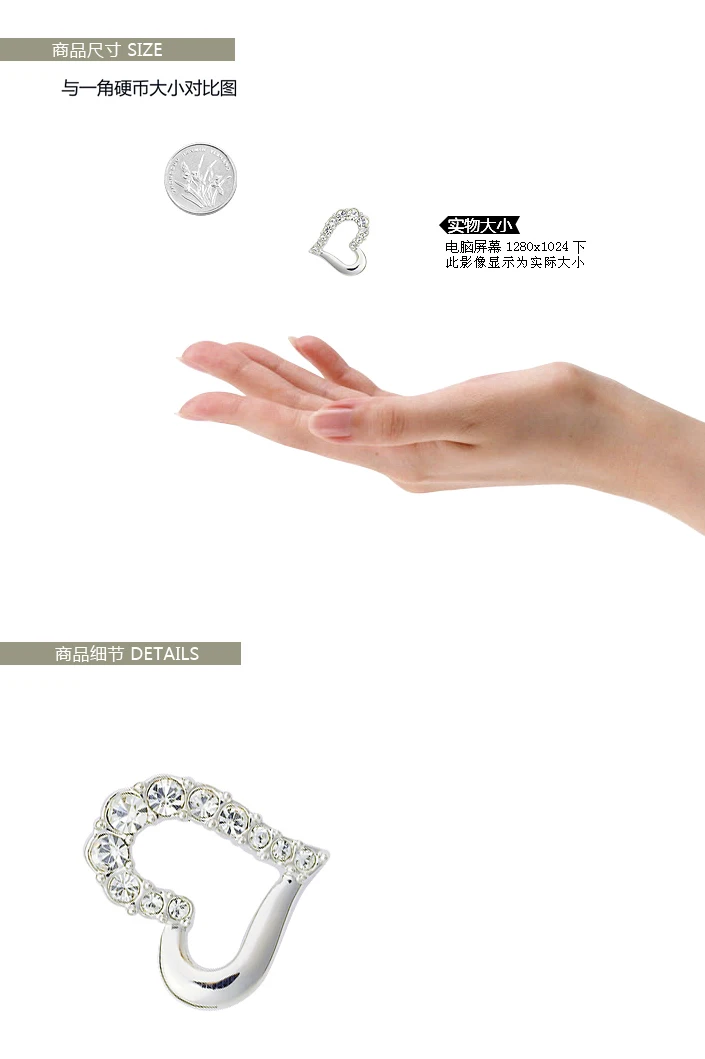 ZHOUYANG ZYE646 Simpleness Сердце Серебро Цвет Серьги гвоздики ювелирные изделия Сделано из натуральных оптовая продажа австрийского хрусталя