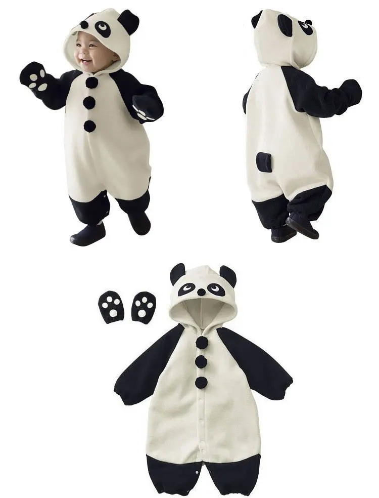 Free shipping! Infant Lovely PandaClothing With Cap/Baby Romper, Baby Jumpsuit, Panda Style