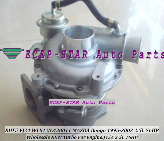 RHF5 VJ24 VC430011 Turbocharger for MAZDA Bongo 1995-02 Engine J15A 2.5L 76HP (1)