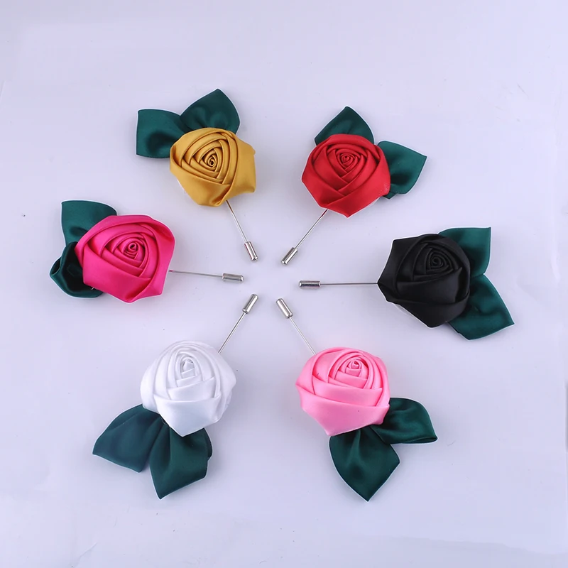 OMENG New Arrival Men Lapel Flower Rose Mixed Color Handmade