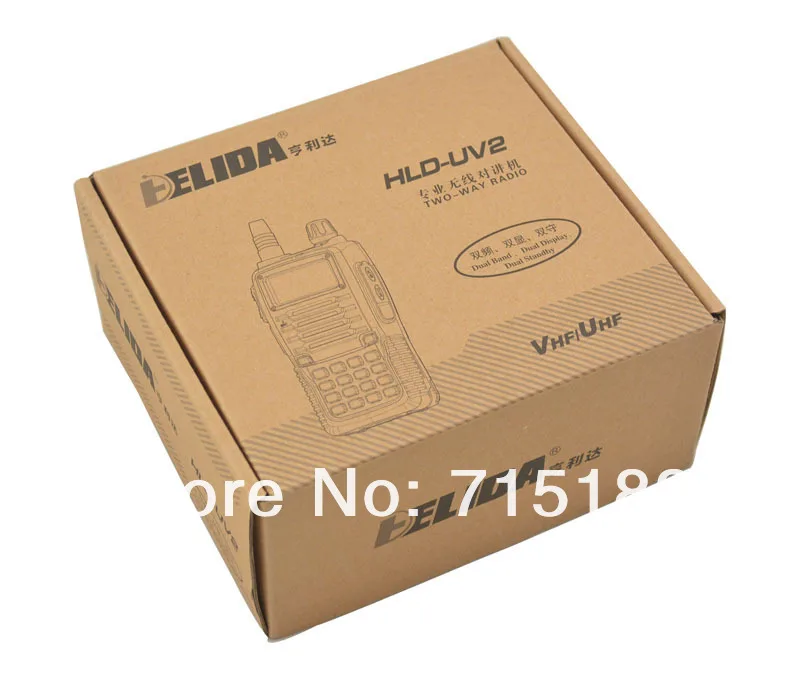 HELIDA HLD-UV2 136-174 МГц и UHF400-480MHz двухдиапазонный 5 Вт/3 Вт 128CH FM 65-108 МГц Портативный двухсторонний радио