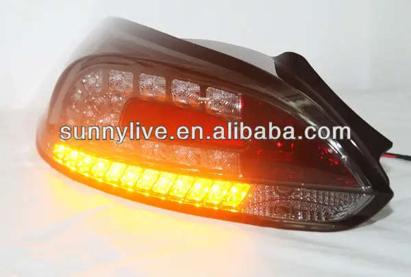 Для VW 2008-2011 Scirocco LED фонарь задний фонарь все черный Цвет