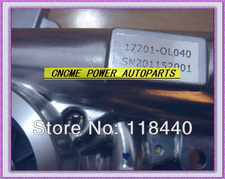 Турбо картридж CHRA CT16V 17201-OL040 17201-30100 17201-30101 турбонагнетатель для тoyota Hilux Hi-lux Landcruiser 1KD-FTV 1KD 3.0L
