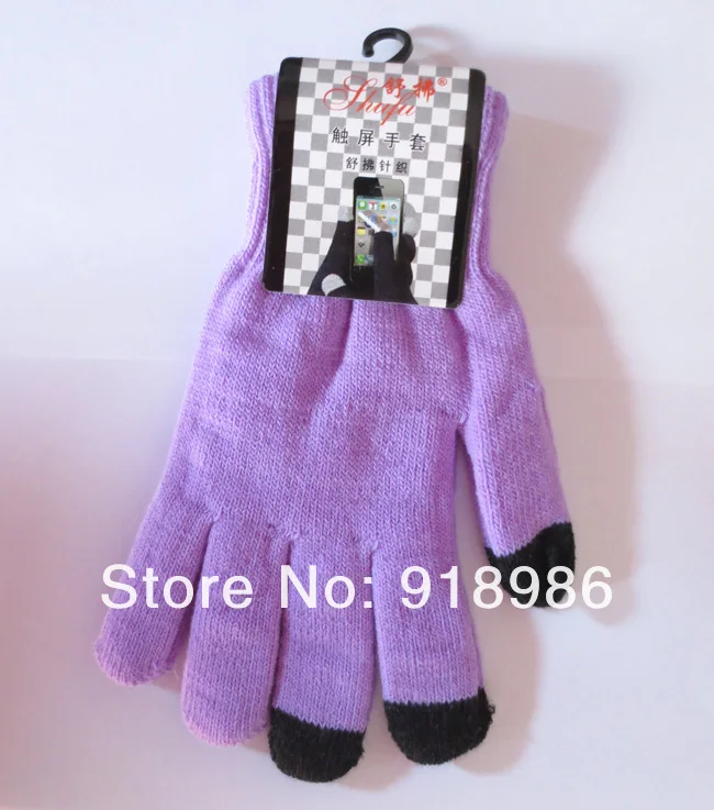 2019 Winter Fashion Women Men Warm Fleece Gloves Neon Knitted Gloves For phone Smartphone