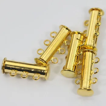 

2-10 Strands Brass Magnetic Slide Lock Clasps for Multi-strand Jewelry Clasps Hooks New Accessoies Free Shipping JC015