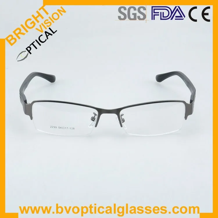 2299greyfront Factrory price half rim vintage optical frames eyewear glasses