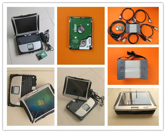 Супер mb star c3 Диагностика с программным обеспечением hdd ноутбук toughbook CF-19 Сенсорный Экран ОЗУ 2 г полный комплект готов к использованию 2 года гарантии