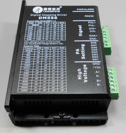 

Free shipping New Leadshine DM556 2-phase Digital Stepper Drive work 36-60 VDC 2.1A to 5.6A for Associated products NEMA23 motor
