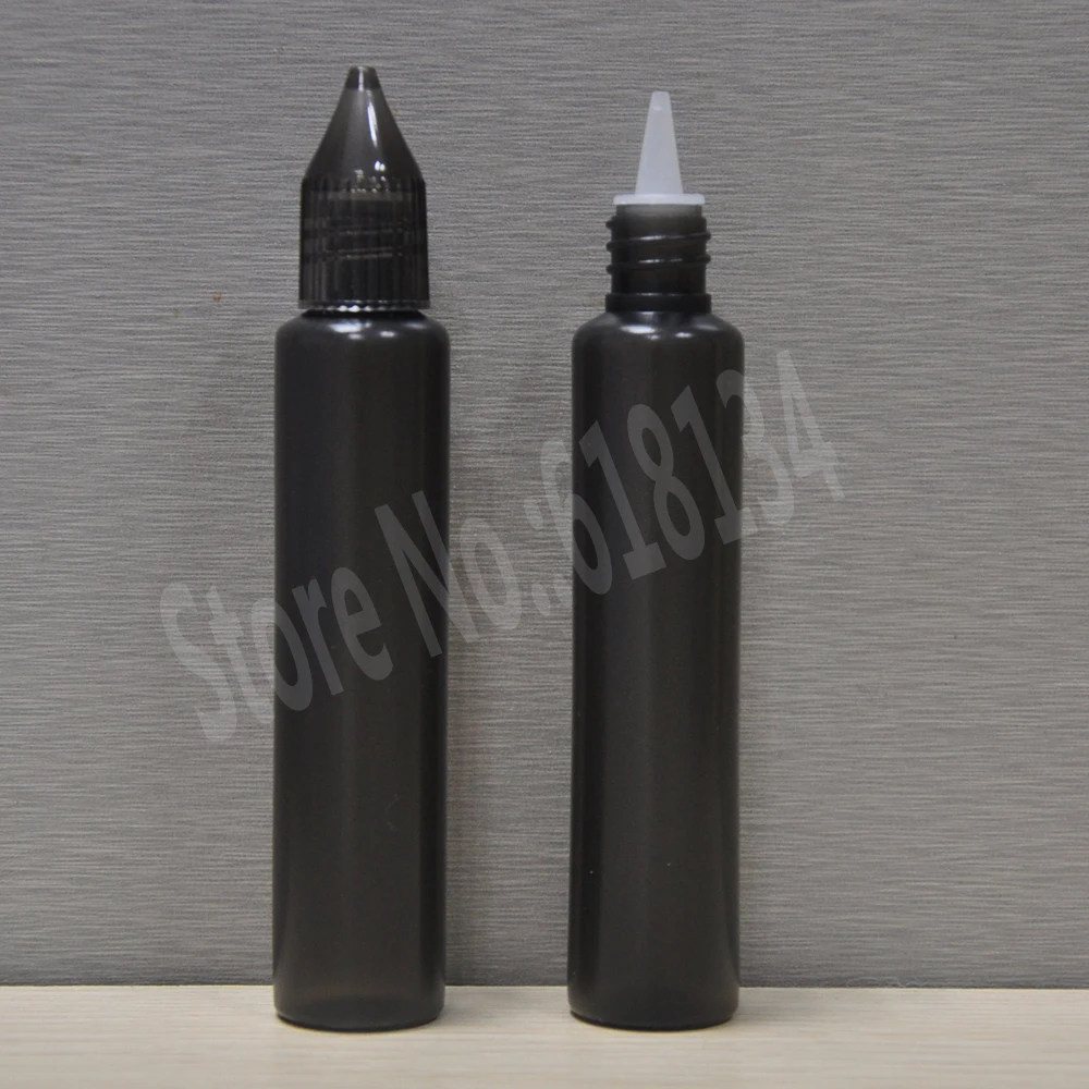 

500pcs 30ml pen shape black squeezed bottle, liquid dropper bottle for oil oil