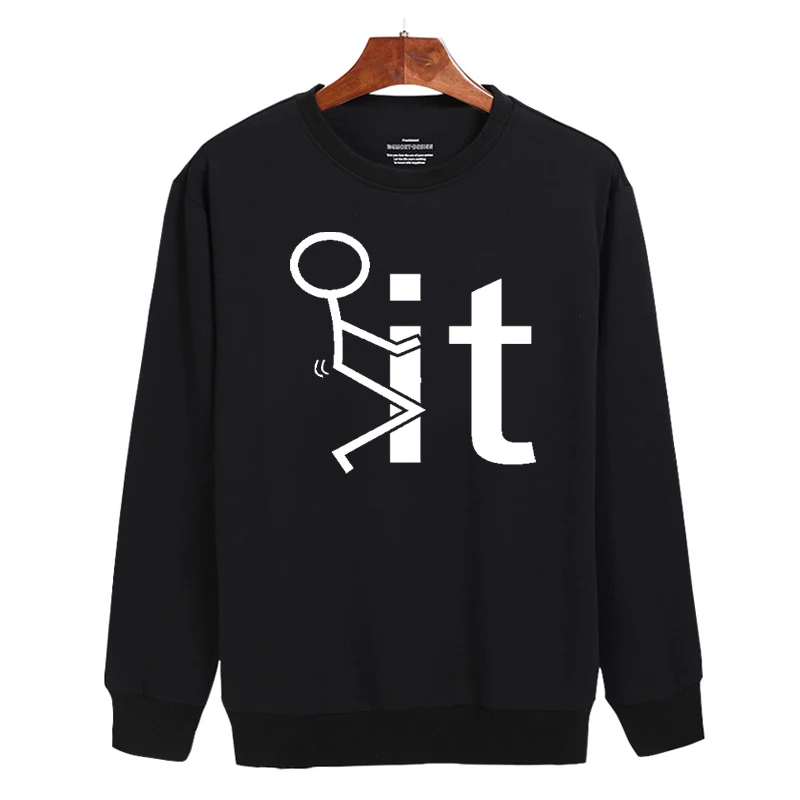 2016 Hot Sale! F IT Mens Hoodies and Sweatshirts Hip Hop in Fashion Mens Hoodies and Sweatshirts Sets  Black/White 3xl xxs