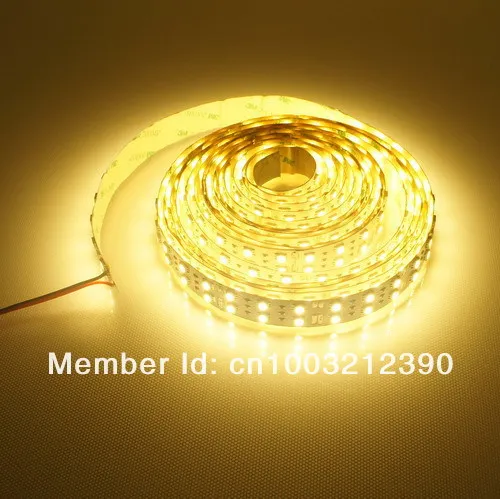 Waterproof-IP67 SMD5050 двухрядные гибкий светодиодный полоски пять метров 600 светодиодный s 20 мм Ширина 1800lm за метр