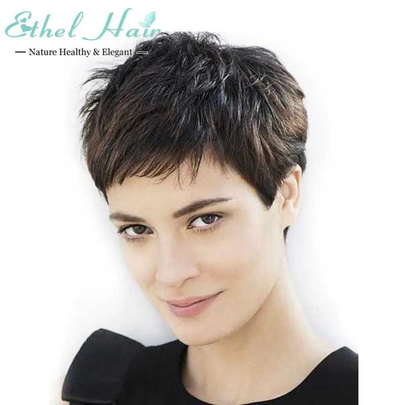 

2016 celebrity wig 6A Grade Glueless None Full Lace Short Human Hair Wigs Unprocessed Virgin Brazilian Human Hair Wigs